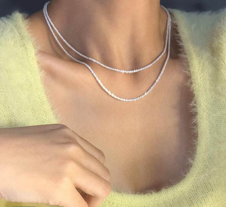 Parure collier étoile en argent