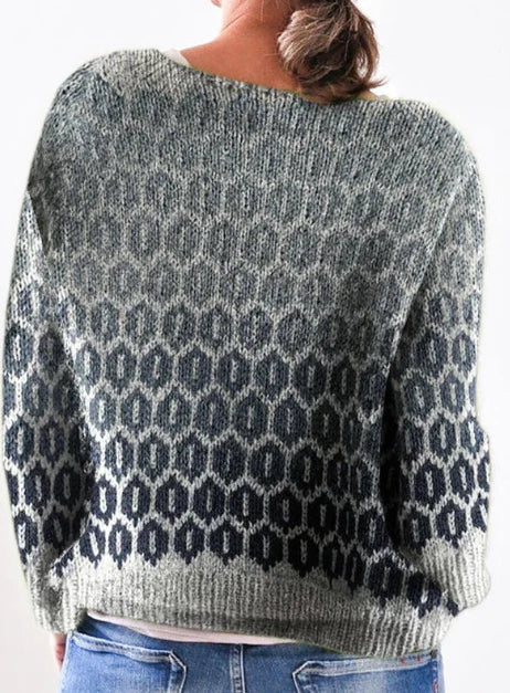 Sanya - Pull en tricot rétro scandinave