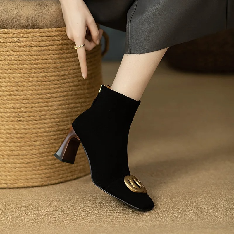 Bottes en velours Opium