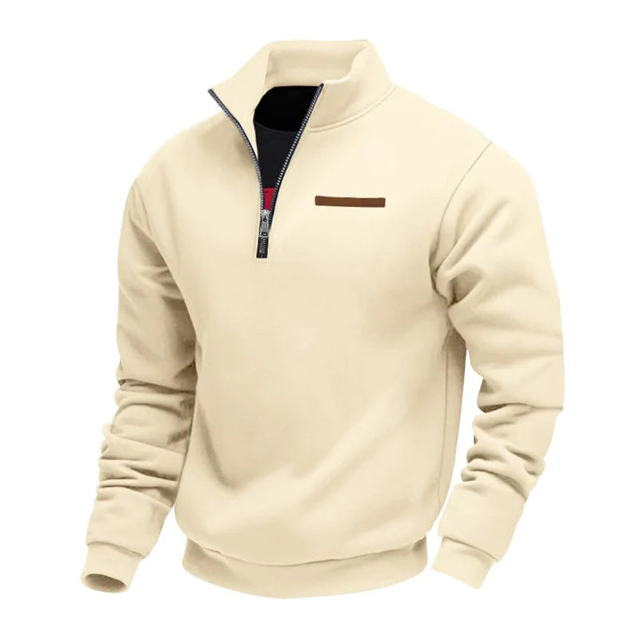 Pull zippé en polaire décontracté