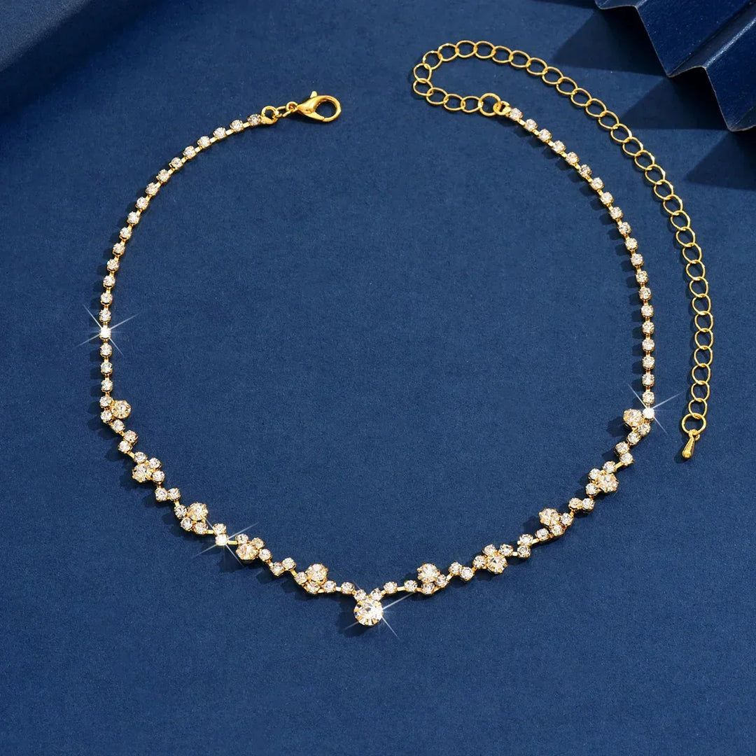 Elegante collier da sposa con diamanti