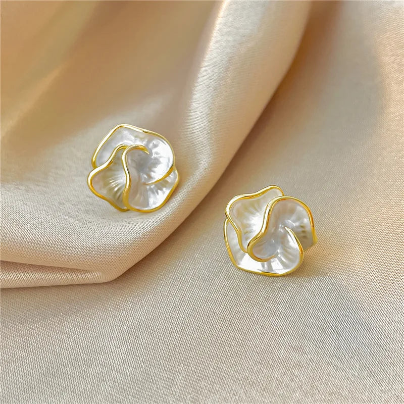 Boucles d'oreilles fleurs en perles