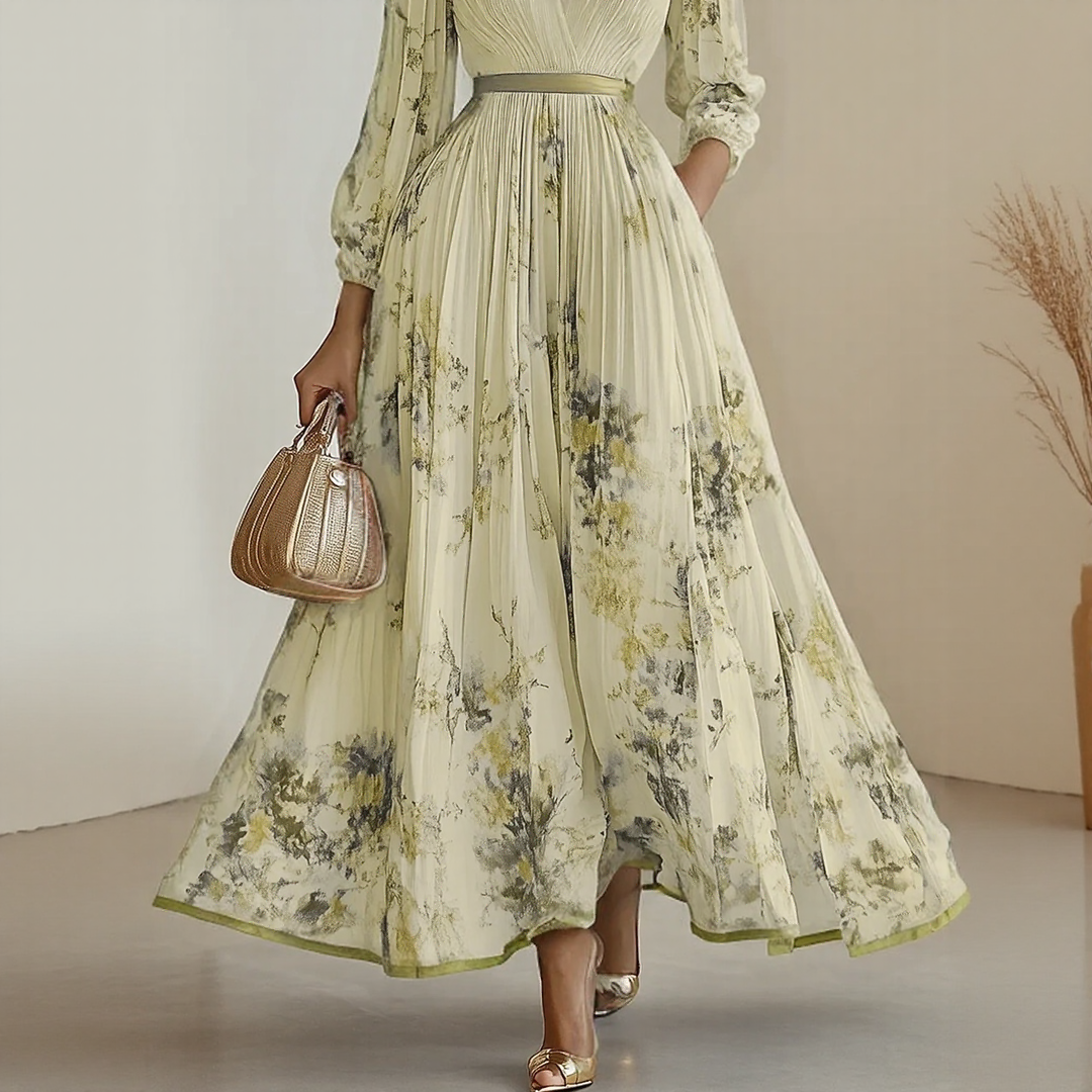 ELARA | KLEID MIT WEICHEM V-AUSSCHNITT