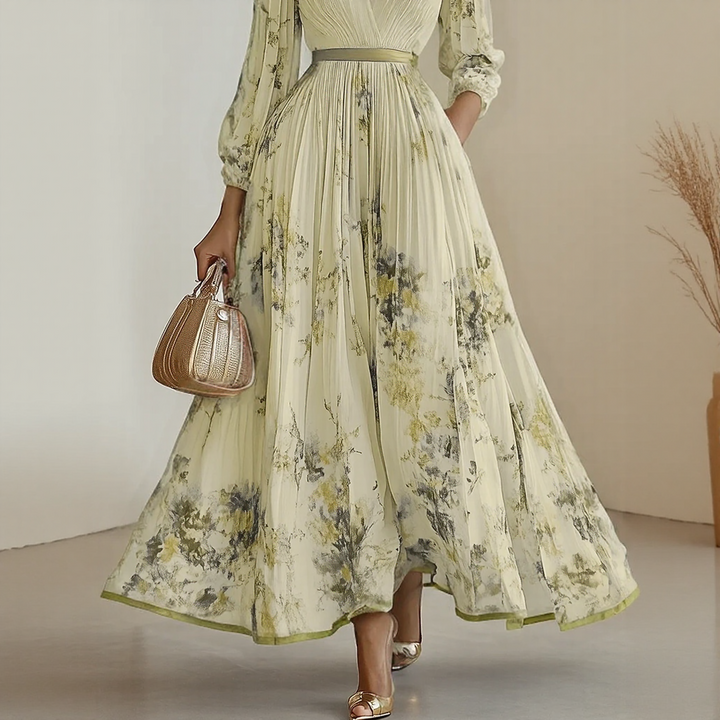 ELARA | KLEID MIT WEICHEM V-AUSSCHNITT