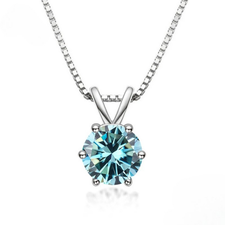 Elegante collana a solitario con moissanite