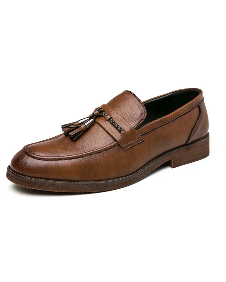 Mocassins en cuir à glands