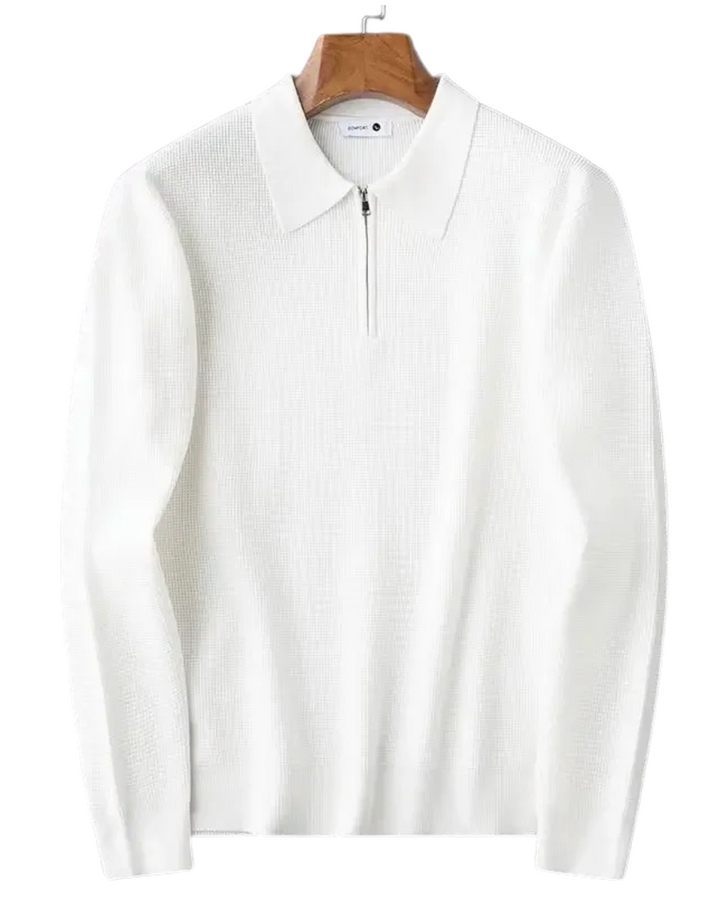 Elegante pullover con zip da uomo