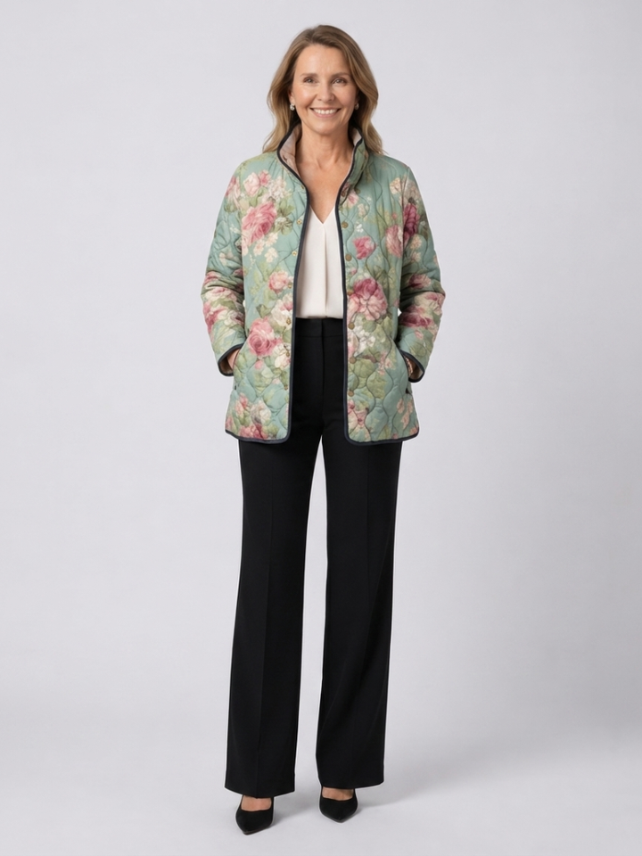 DELACROIX | Veste matelassée vieux rose clair