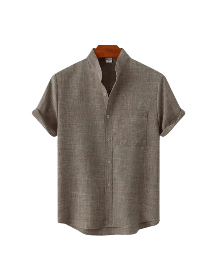 Chemise à manches courtes en lin Venise