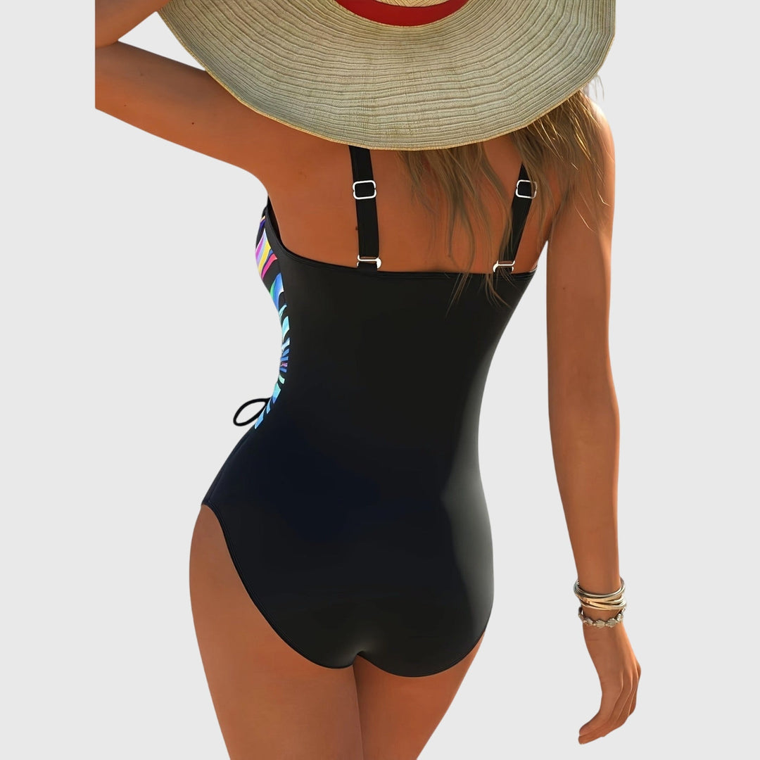Costume da bagno alla moda altamente elastico con parte anteriore incrociata