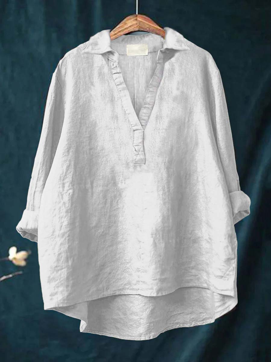 Andrea | Elegante Sommerbluse aus Leinen