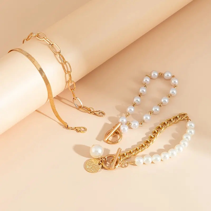 Set di bracciali di perle di lusso