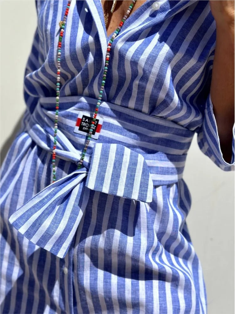 GÉRALDINE | ROBE À RAYURES LÉGÈRE ET ÉLÉGANTE