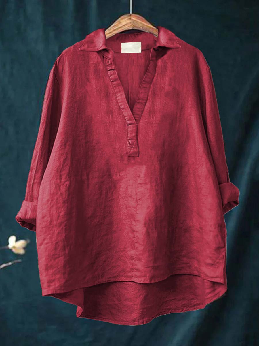 Andrea | Elegante Sommerbluse aus Leinen