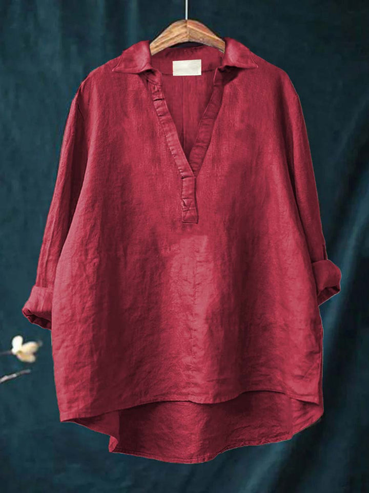 Andrea | Elegante Sommerbluse aus Leinen