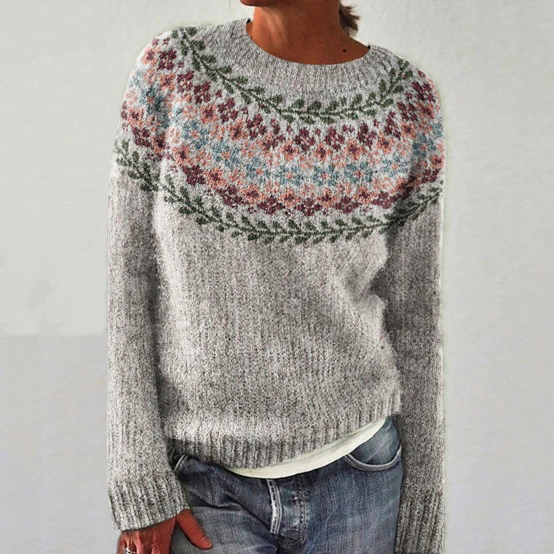 Genesis - Maglione in maglia in stile retrò scandinavo