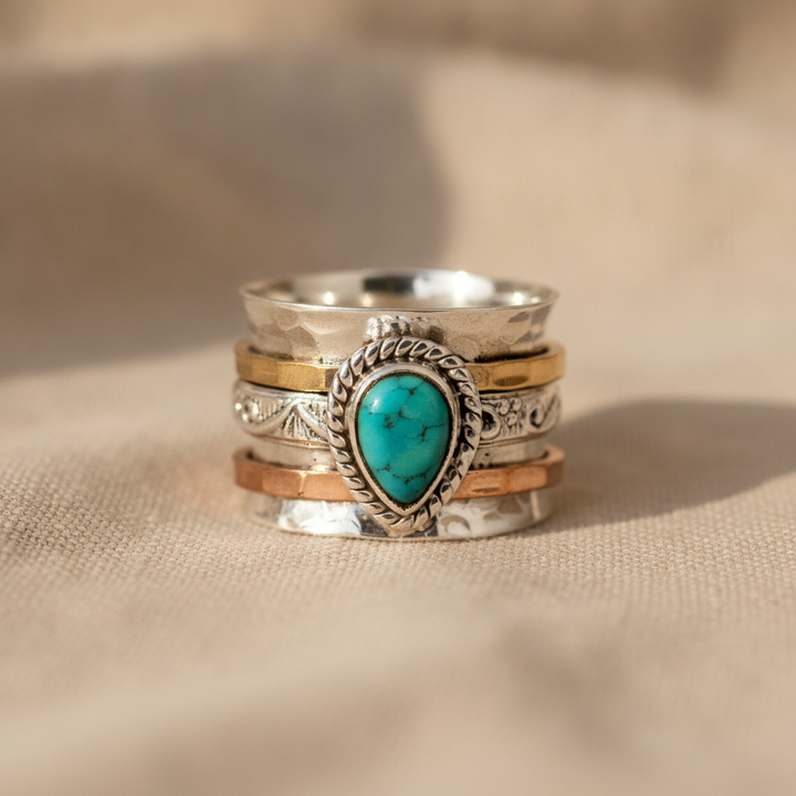 Azzurra™ - Bague statement avec turquoise ovale