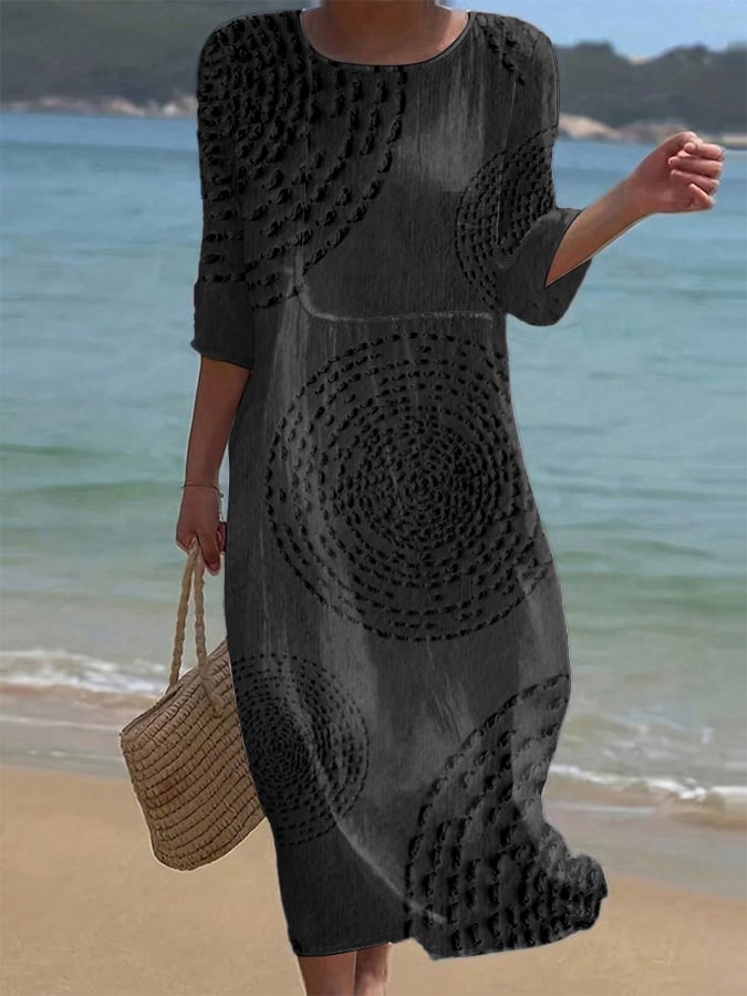 Abito casual ricamato da donna