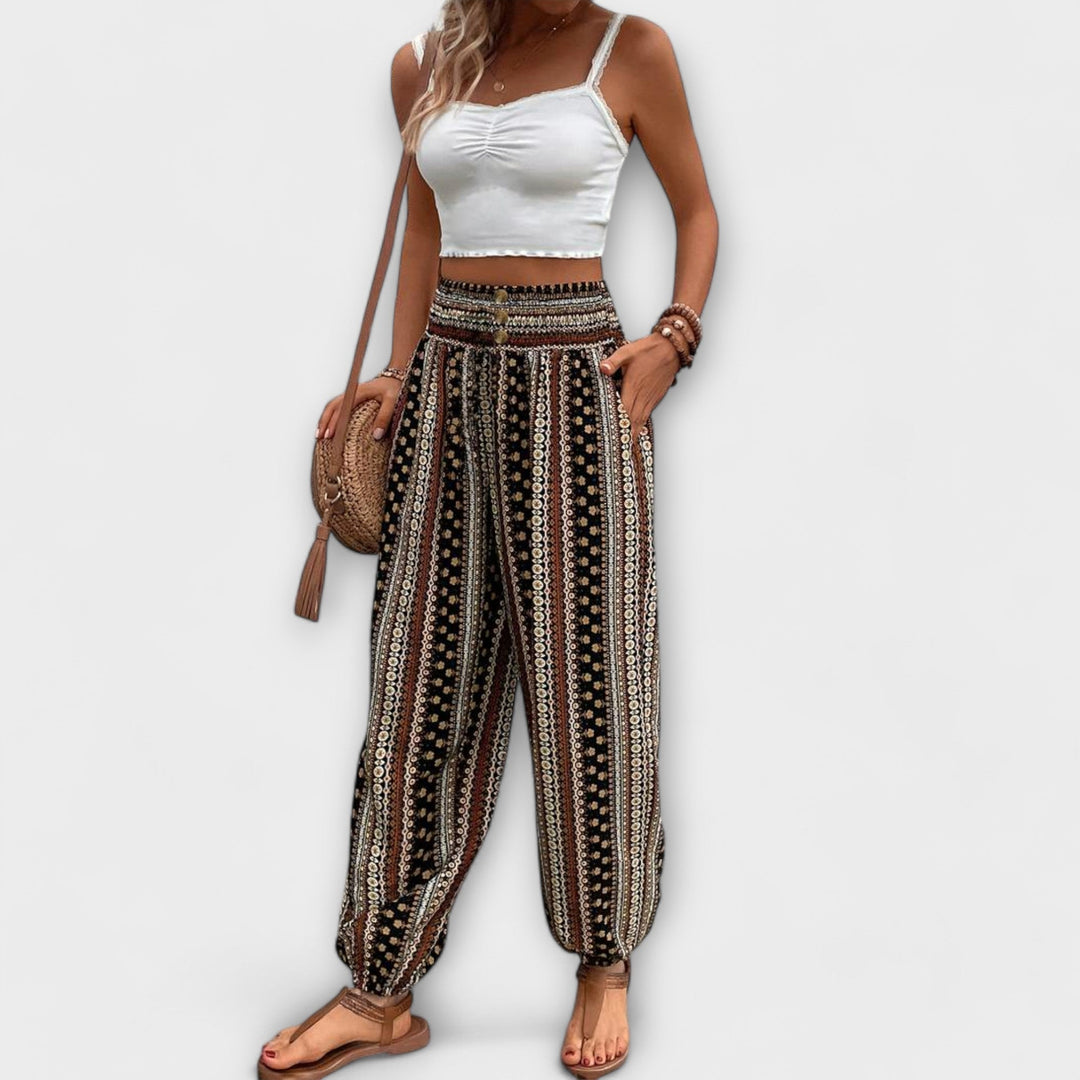 Scarlett - Pantalon à motif ethnique graphique
