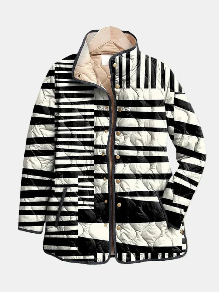 DELACROIX | Veste matelassée à rayures graphiques Véronique