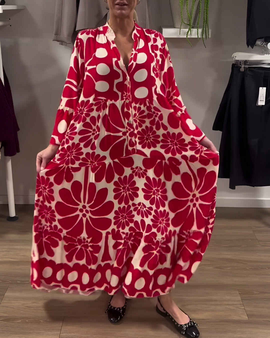 MARIELLE | MAXI-ROBE ÉLÉGANTE À IMPRIMÉ