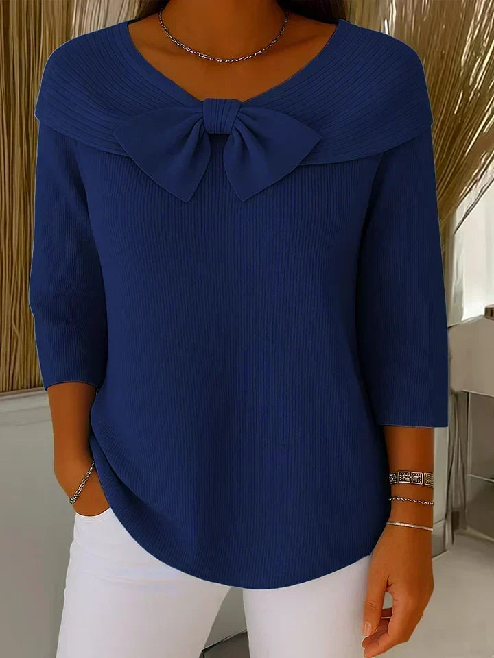 Trinidad | Maglione con fiocco e scollo rotondo
