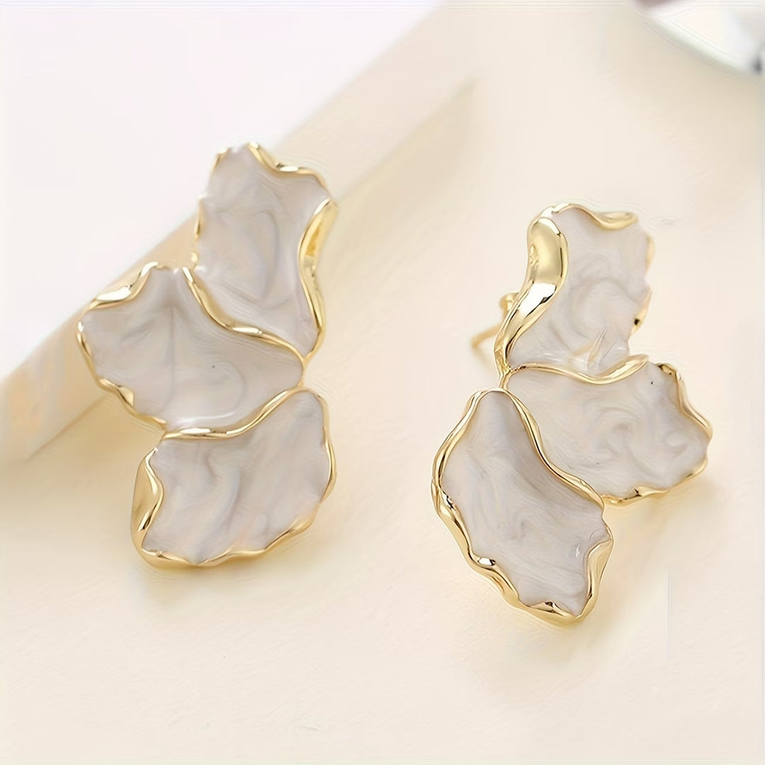Boucles d'oreilles pétales de perles