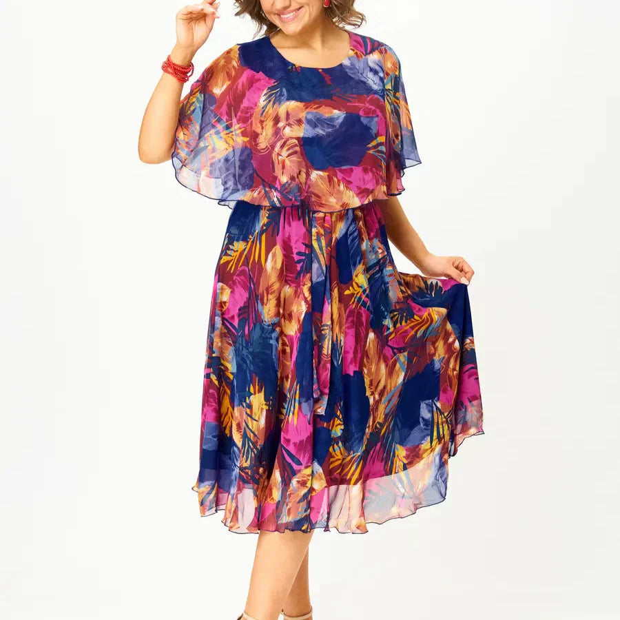 Yvonne - Elegante abito midi in stile kimono