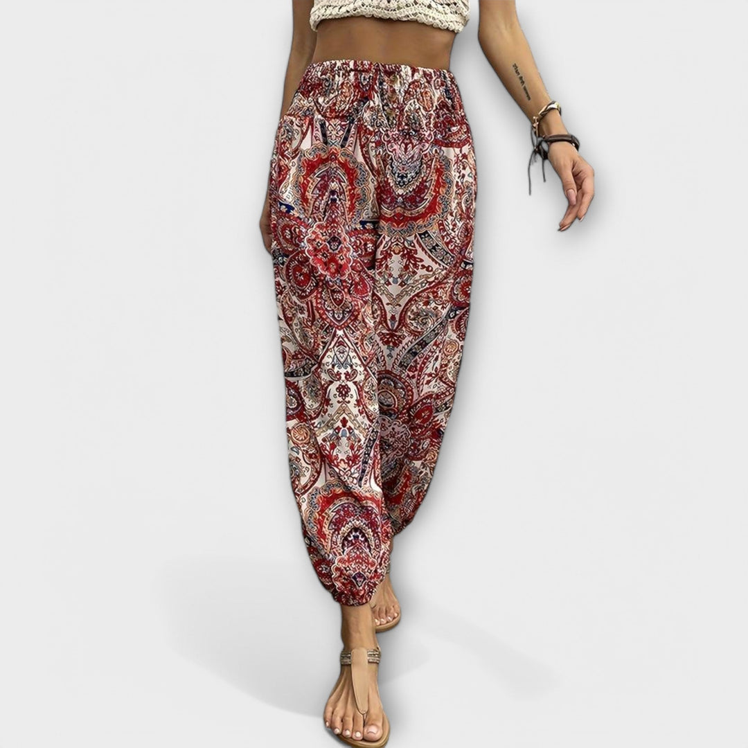 Scarlett - Pantalon à motif ethnique graphique