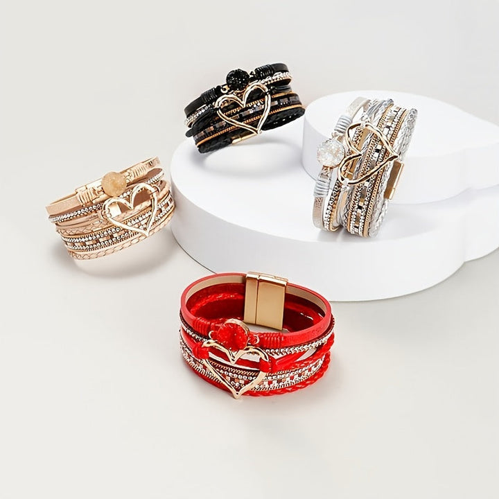 Boho Multistrat Lederarmband