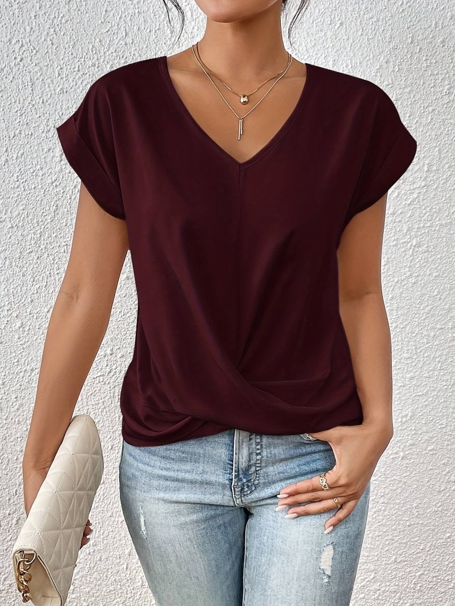 Anna | T-shirt casual con scollo a cuore