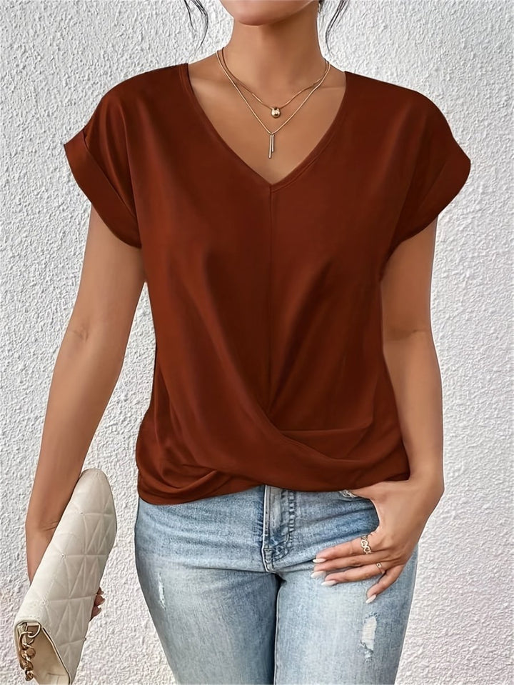 Anna | T-shirt casual con scollo a cuore