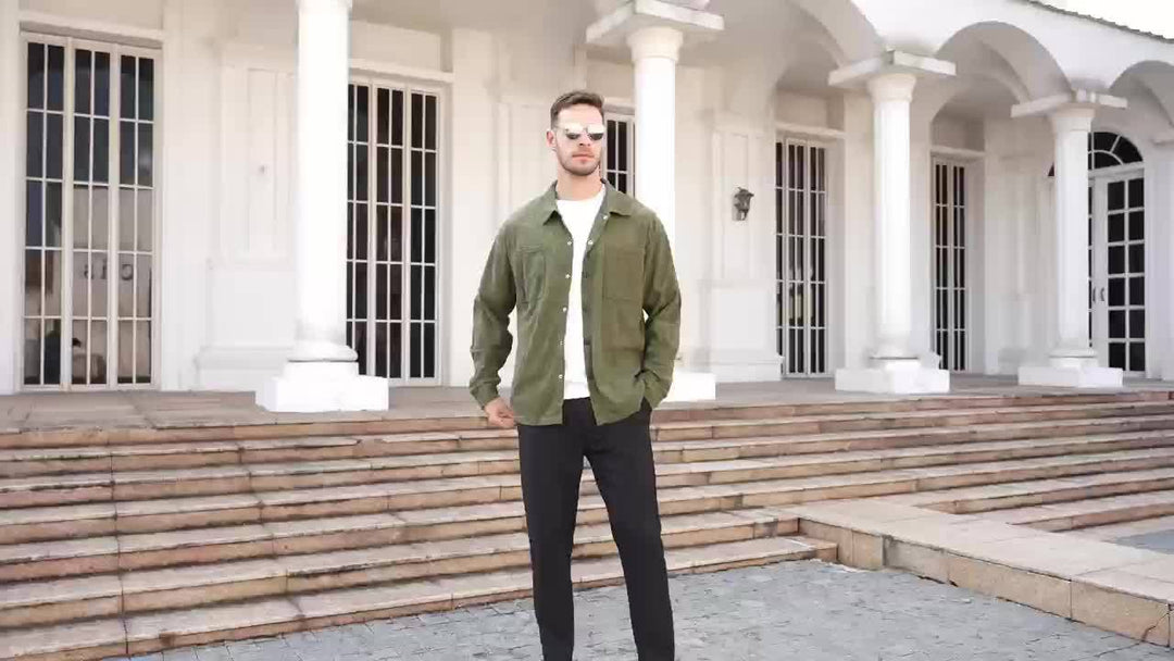 Lässige Cord-Strickjacke