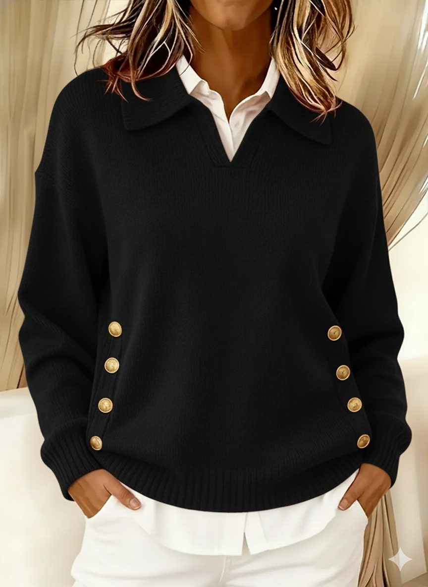Vicenta | Maglione a polo con bottoni