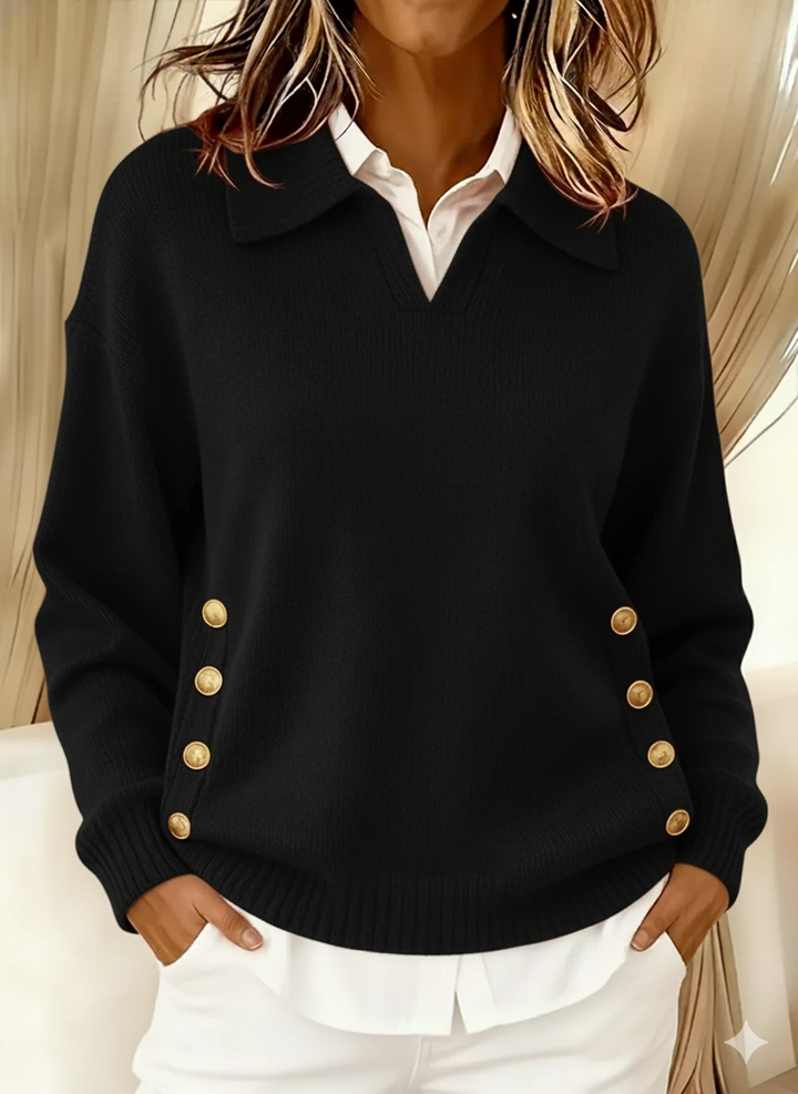 Vicenta | Maglione a polo con bottoni