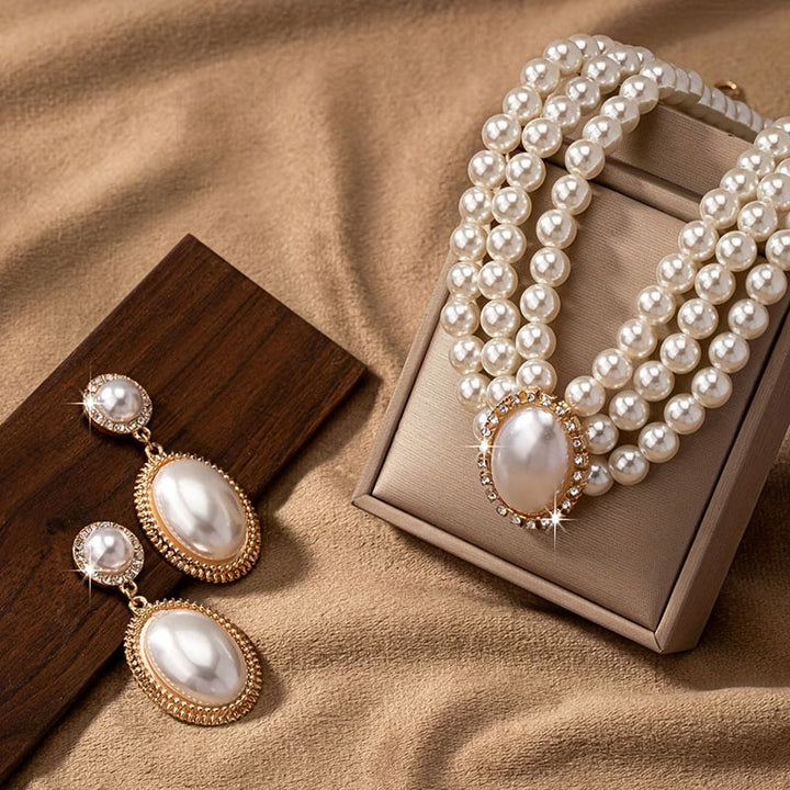 Ensemble de bijoux en perles classiques