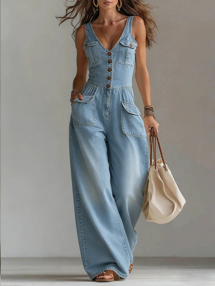 Sofia | Tuta in denim rilassato