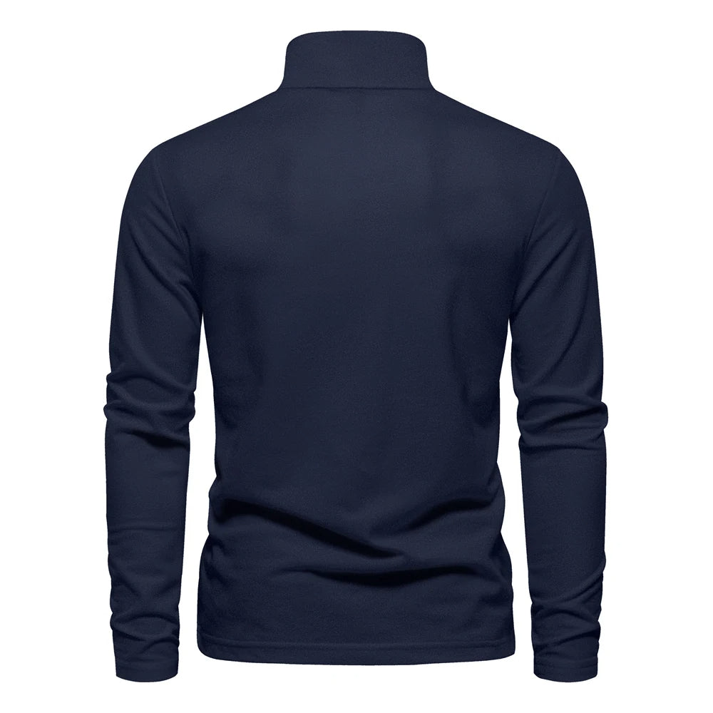Lässiges langärmeliges Poloshirt