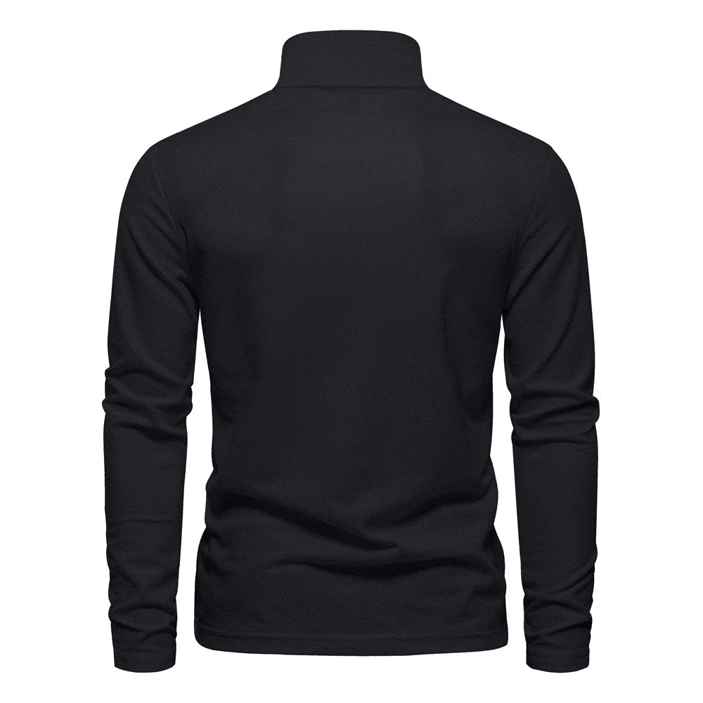 Lässiges langärmeliges Poloshirt