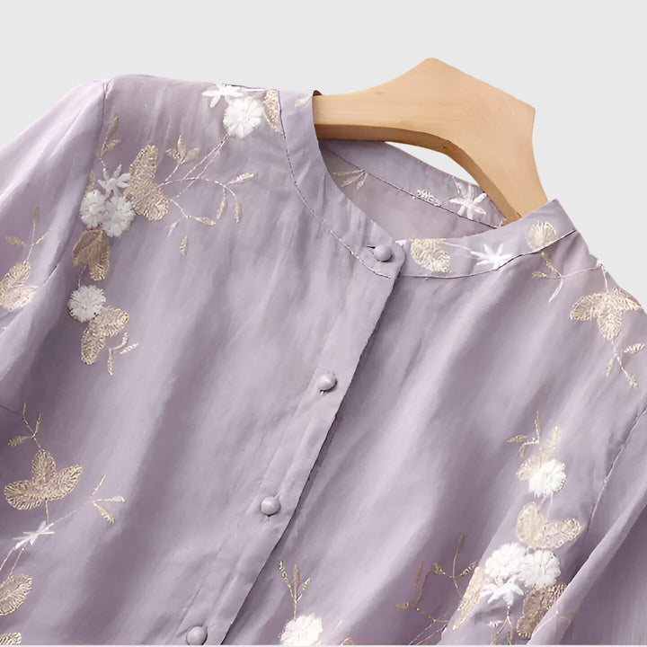 Nellie™ | Élégant haut avec fleurs brodées