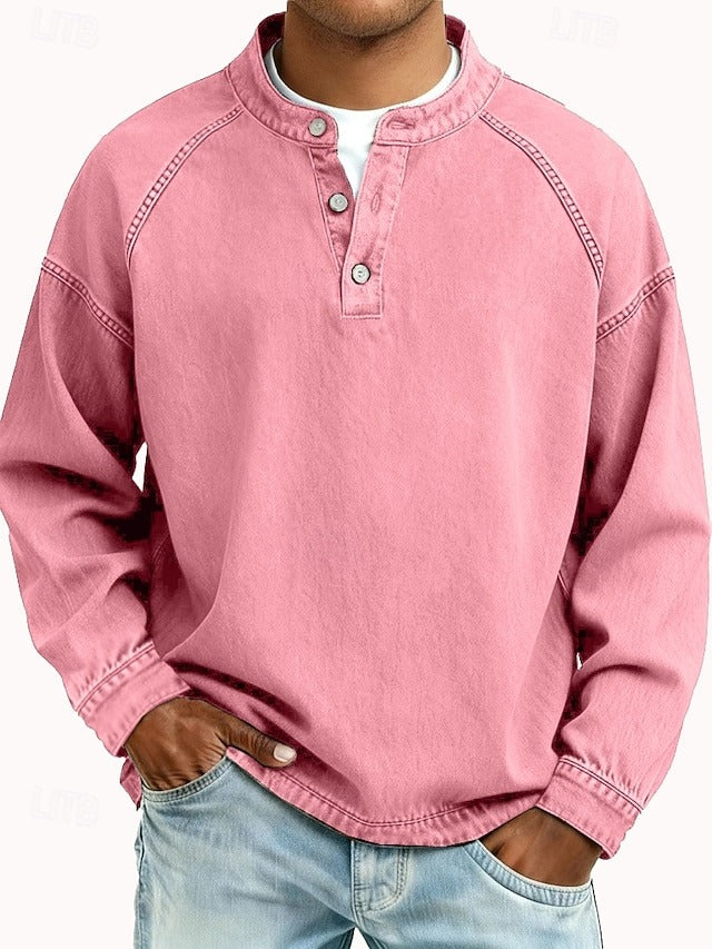 Thomas | Henley a maniche lunghe lavato