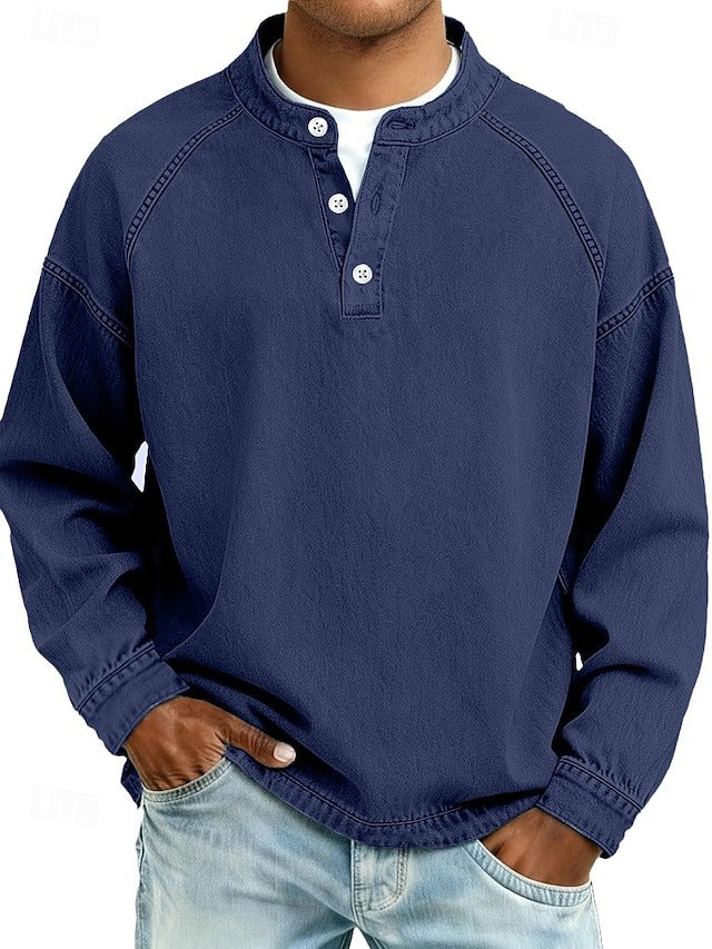 Thomas | Henley a maniche lunghe lavato