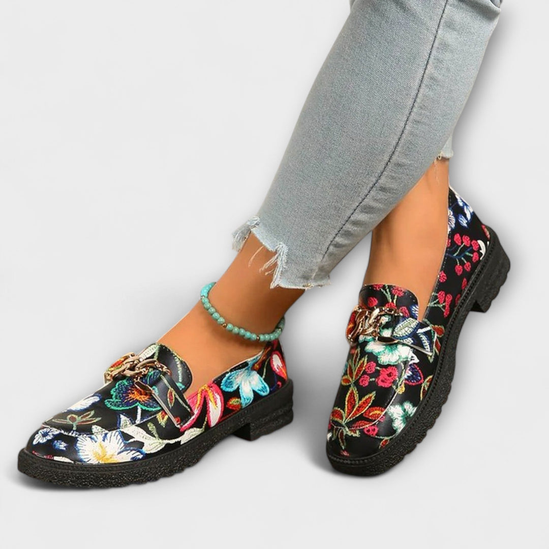 Orla – Loafers colorati con motivo floreale