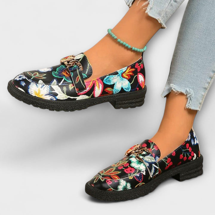 Orla – Loafers colorati con motivo floreale