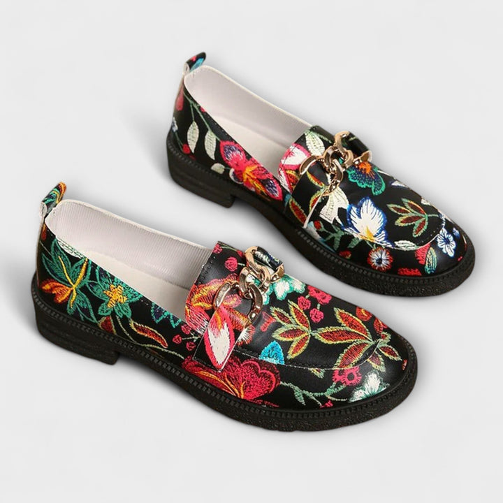 Orla – Loafers colorati con motivo floreale