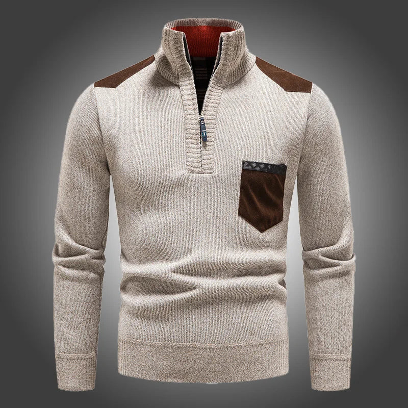 Pull-over en laine à fermeture éclair
