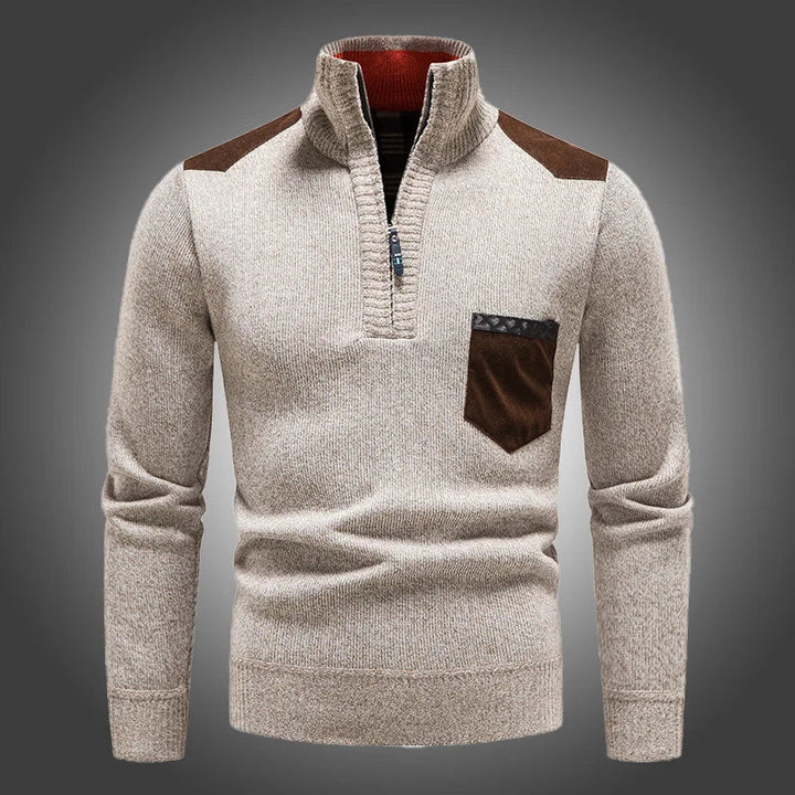 Pull-over en laine à fermeture éclair