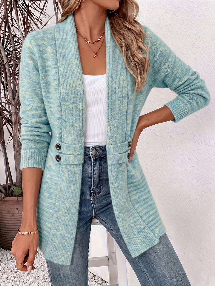 Ingrid | Élégant cardigan pour femme - Ouverture frontale & taille cintrée