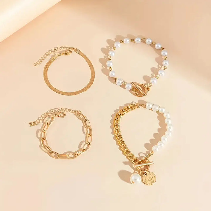 Set di bracciali di perle di lusso