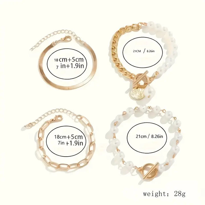 Set di bracciali di perle di lusso